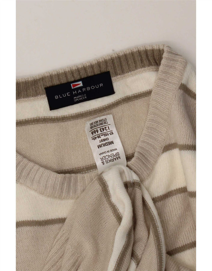 Marks & Spencer Pull Col Ras du Cou Blue Harbor Homme Beige Moyen