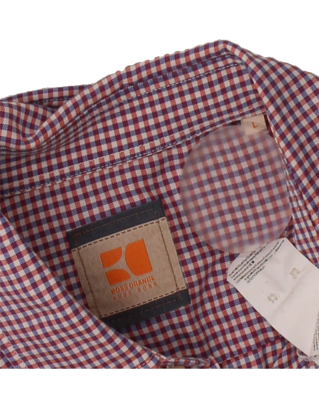 HUGO BOSS Mens Shirt Large Red Check Cotton Vintage Hugo Boss and Second-Hand Hugo Boss from Messina Hembry 