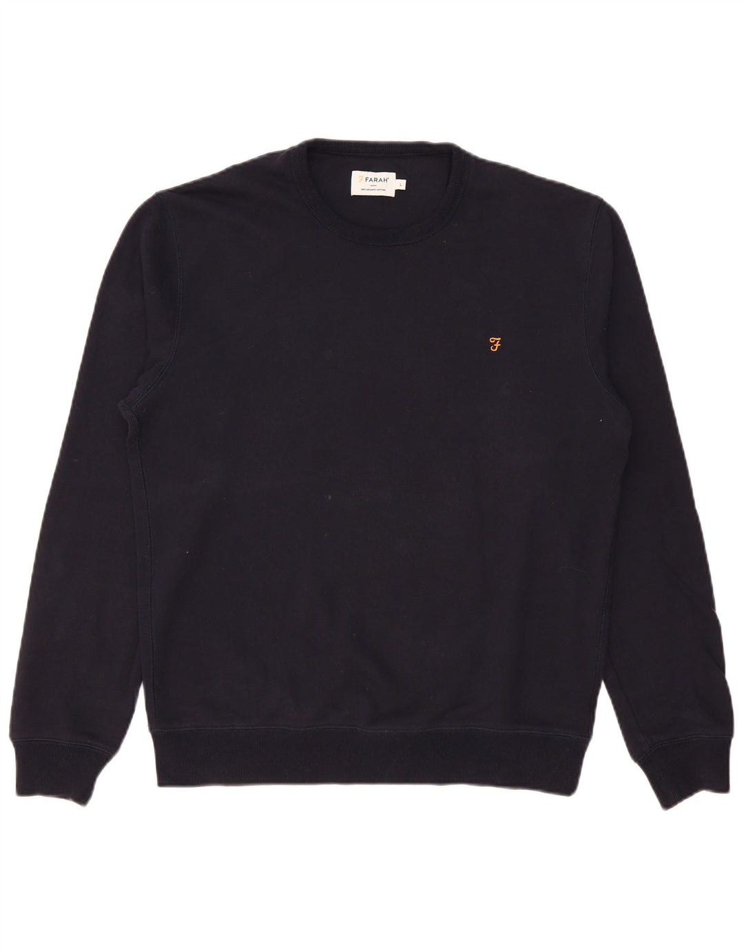 Farah Sweat-shirt pour homme en coton bleu marine Taille L