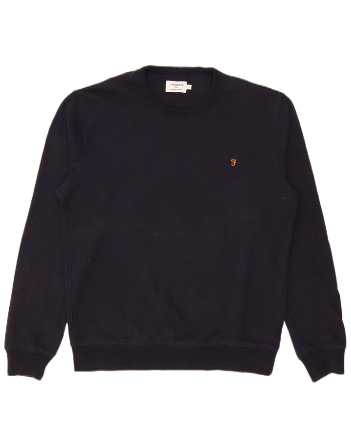 Farah Sweat-shirt pour homme en coton bleu marine Taille L