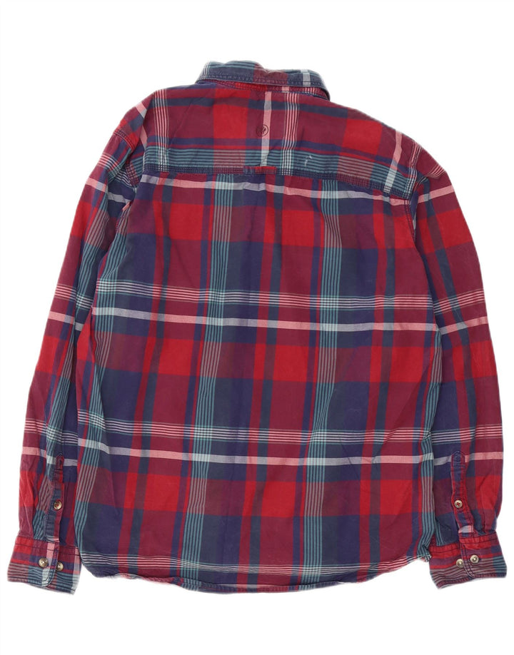 Fat Face Chemise classique pour homme XL en coton à carreaux rouges