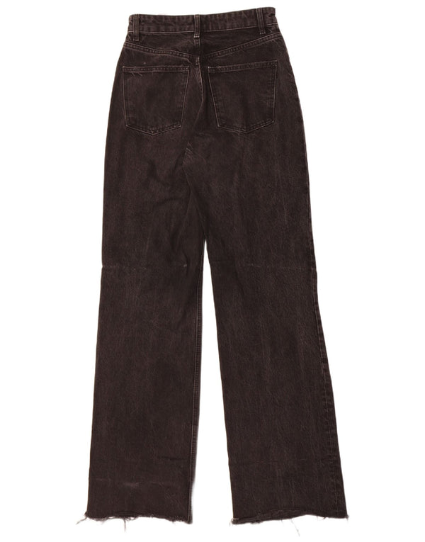 Zara Jeans amples en détresse pour femmes EU 36 XS W26 L34 coton noir