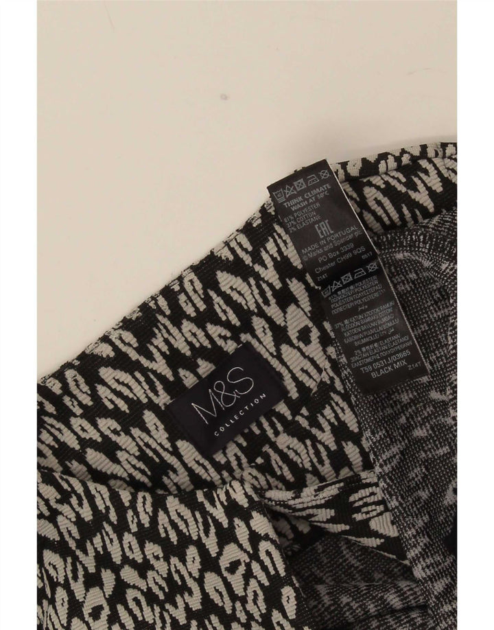 Marks & Spencer Veste blazer ouverte pour femme UK 8 petit imprimé animal noir