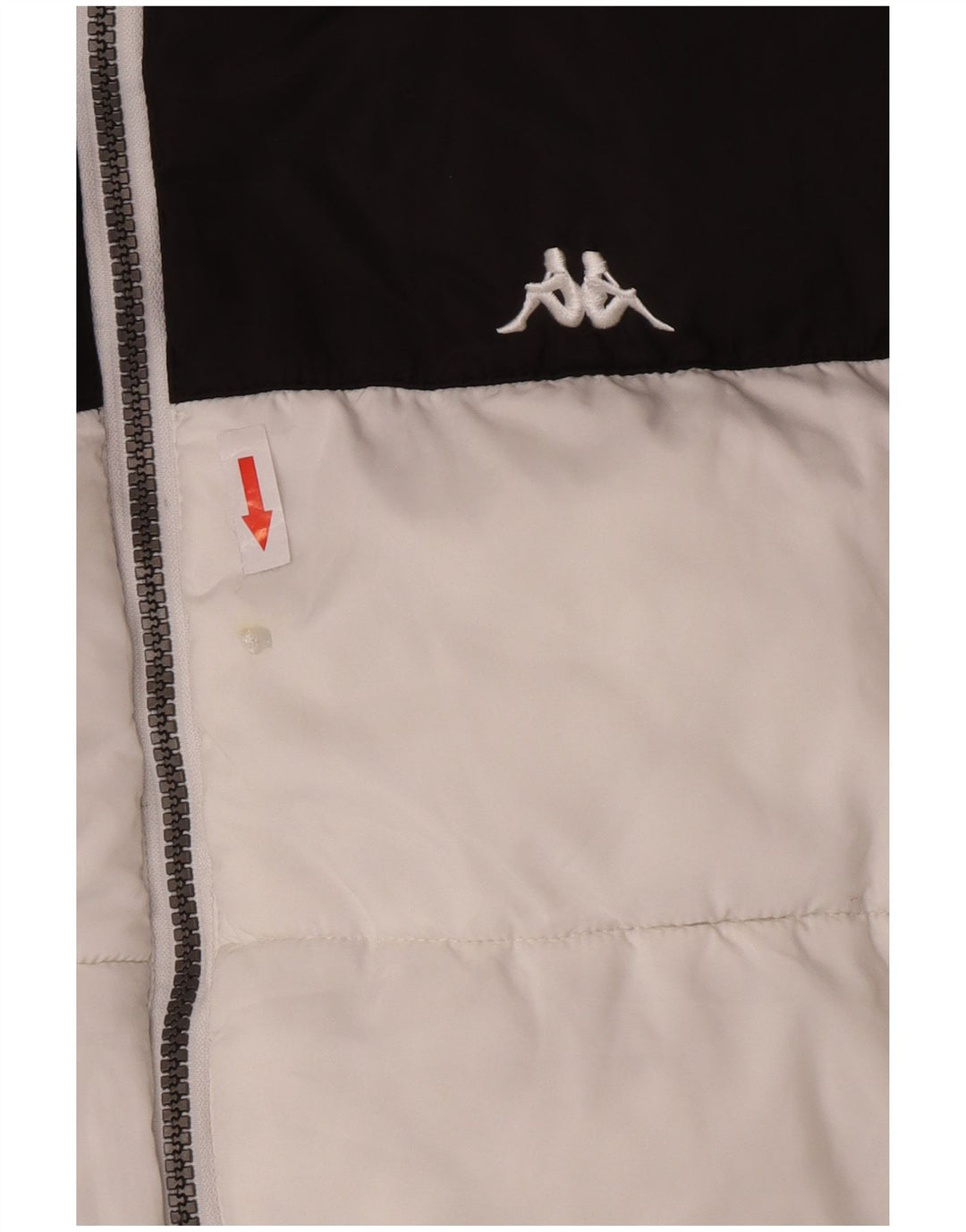 Kappa Veste matelassée pour homme UK 40 Large Blanc Colorblock Polyester