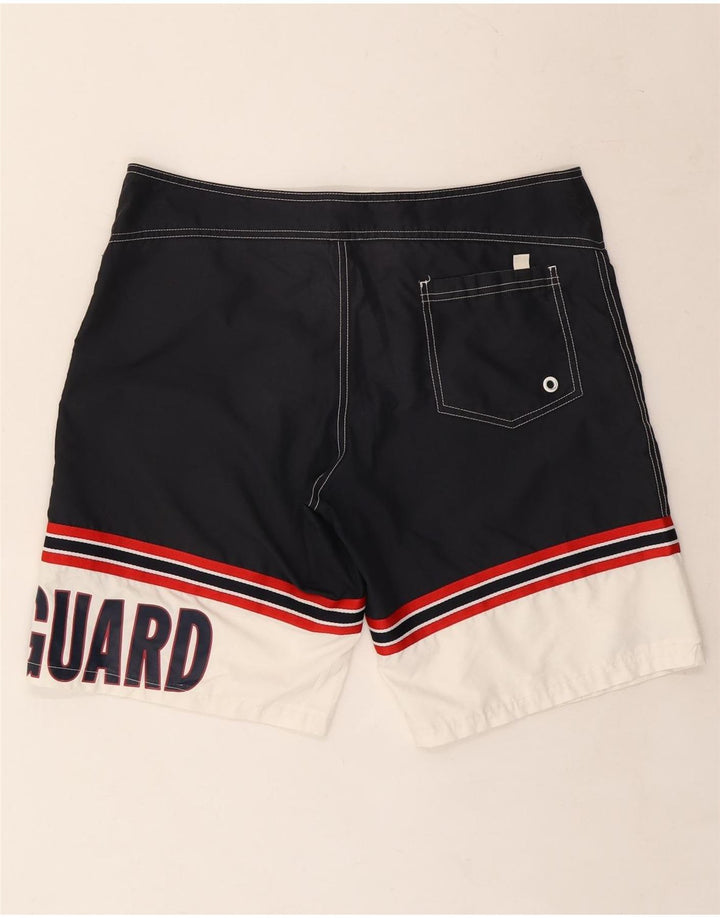 Dolce & Gabbana Short de bain graphique pour hommes, grand color block bleu marine