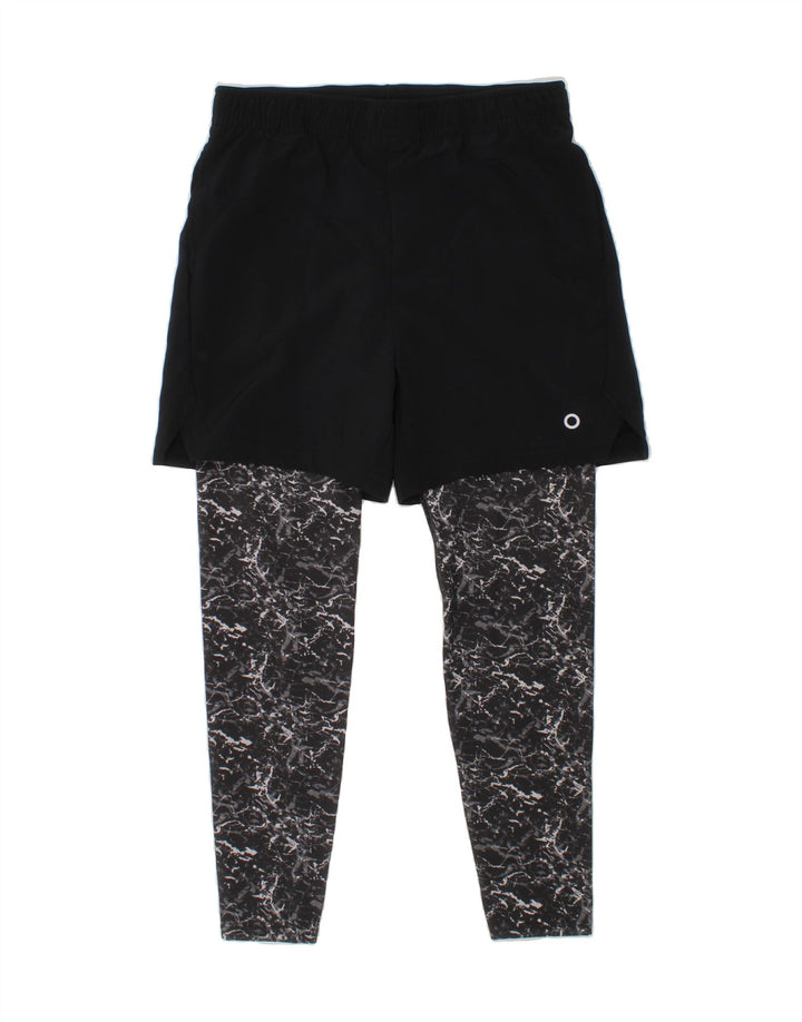 M & S Girls Leggings 8-9 Years Black Polyester Vintage M & S and Second-Hand M & S from Messina Hembry 
