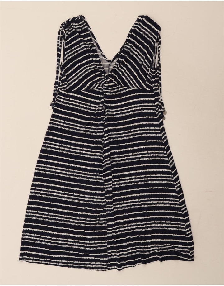 Marks & Spencer Robe trapèze pour femme UK 10 Petit bleu marine rayé