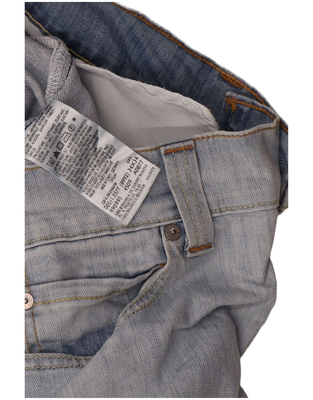 Levi's Jean Slim 511 Femme W34 L34 Bleu Coton