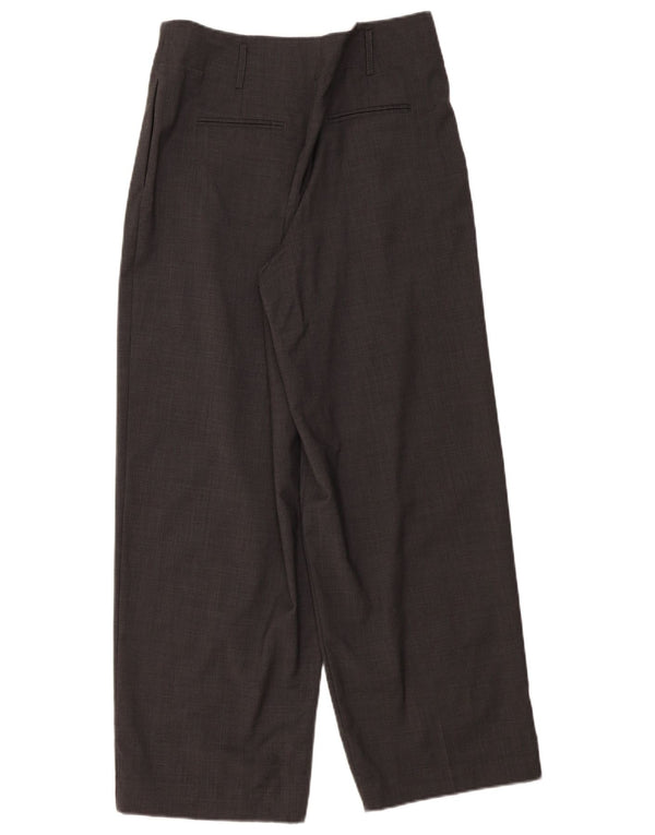 Massimo Dutti Pantalon de costume taille haute pour femme EU 40 Medium W30 L29 Gris