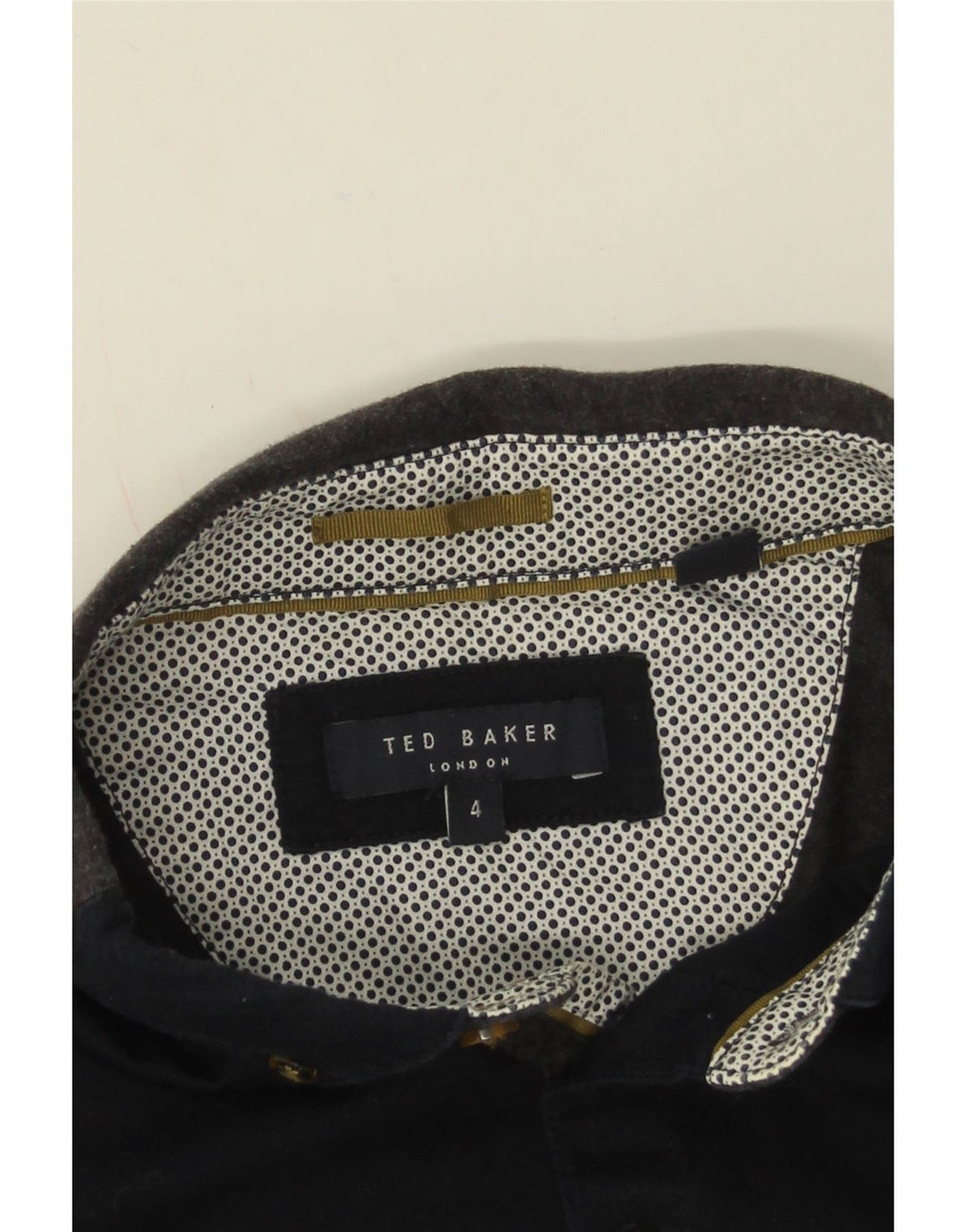 Ted Baker Polo Homme Taille 4 Grand Bleu Marine Colorblock Coton