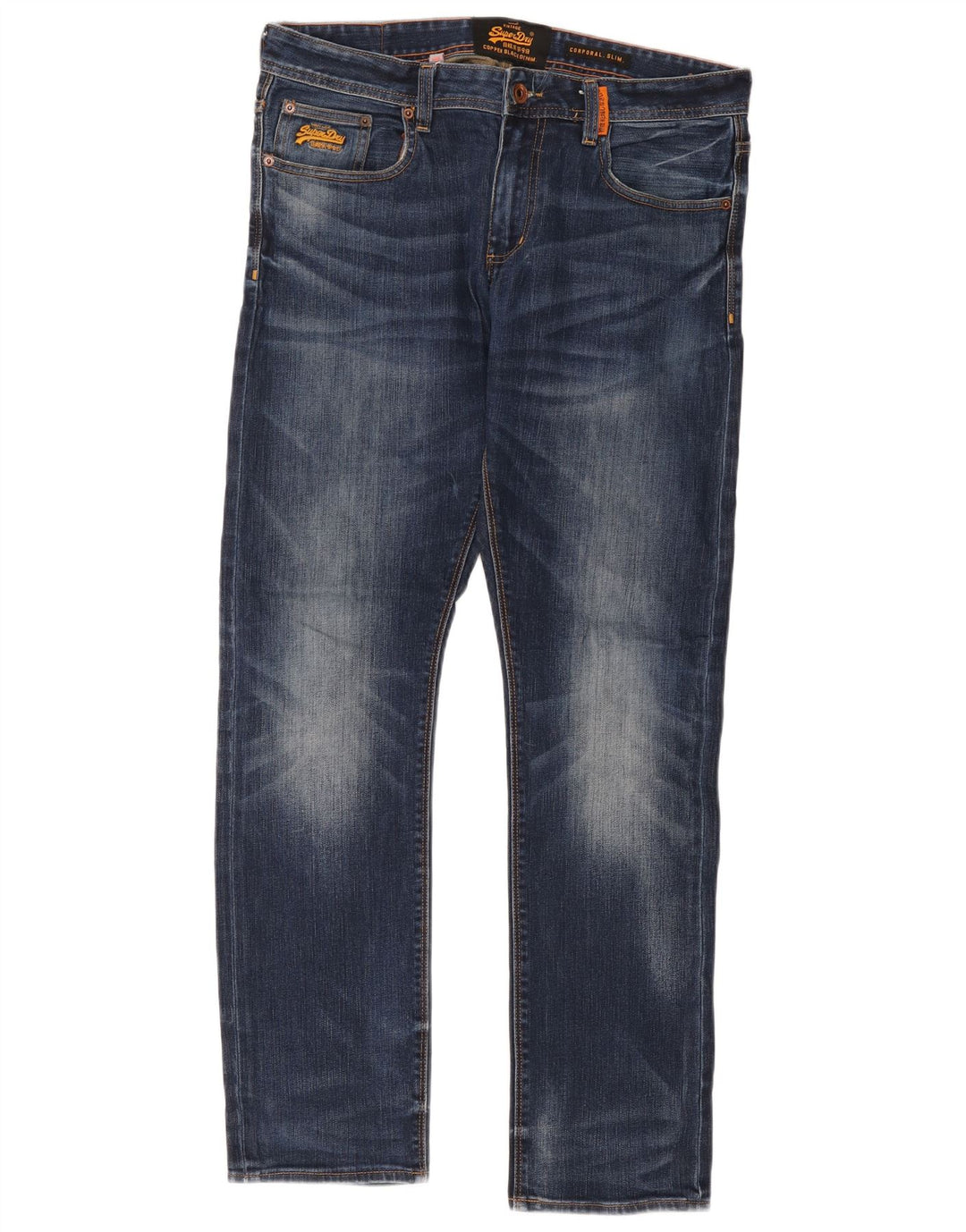Superdry Jean Corporal Slim W34 L32 Bleu Coton Homme