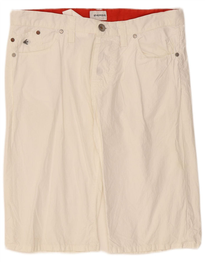 Energie Short décontracté pour homme W34 Grand coton blanc