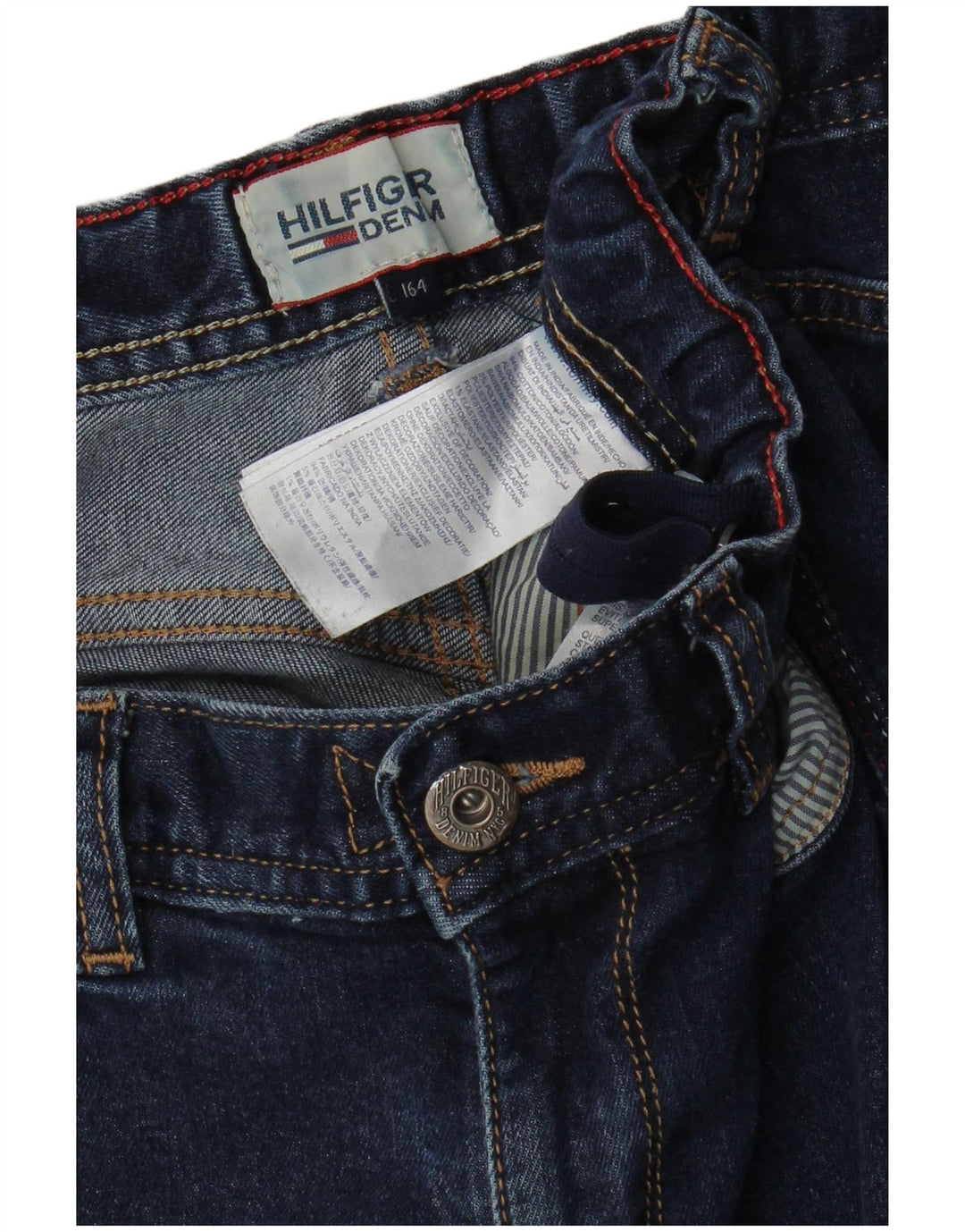 TOMMY HILFIGER Jean skinny garçon 13-14 ans W28 L29 Bleu Coton