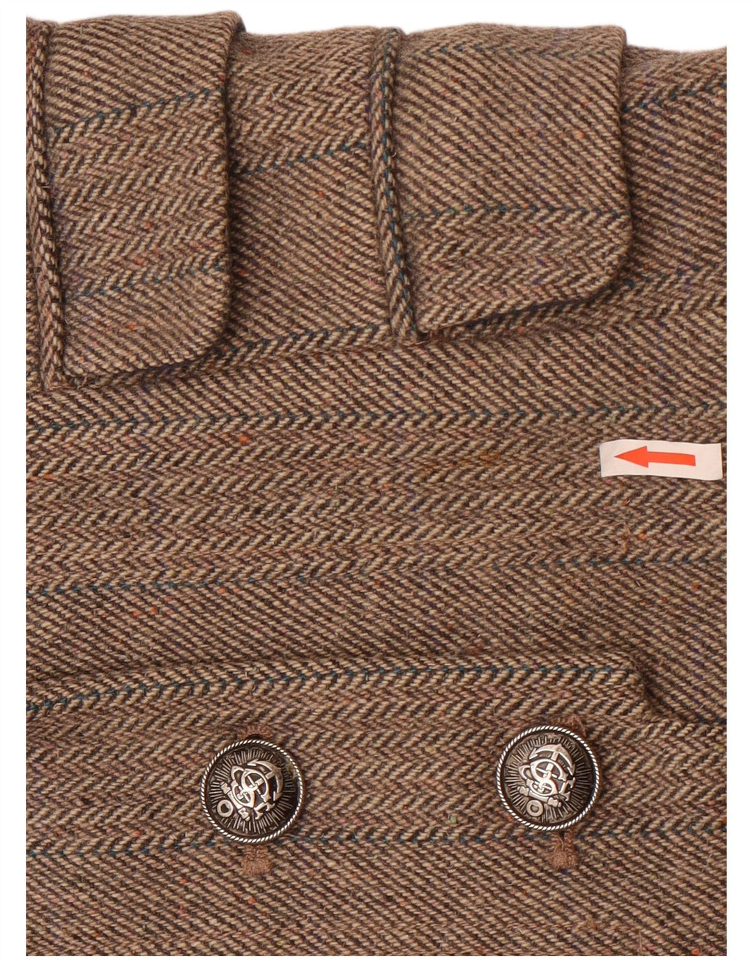 Superdry Veste Blazer 3 Boutons Femme UK 14 Grande Laine à Chevrons Gris