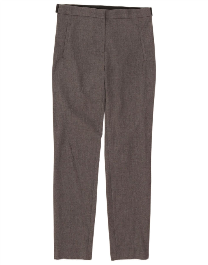 Zara Femme Pantalon De Costume Slim Moyen W28 L27 Gris Polyester