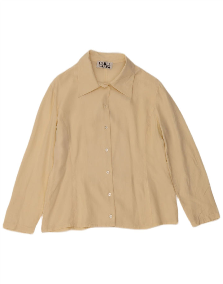 CARLA CARINI Chemisier pour femme UK 14 Beige moyen