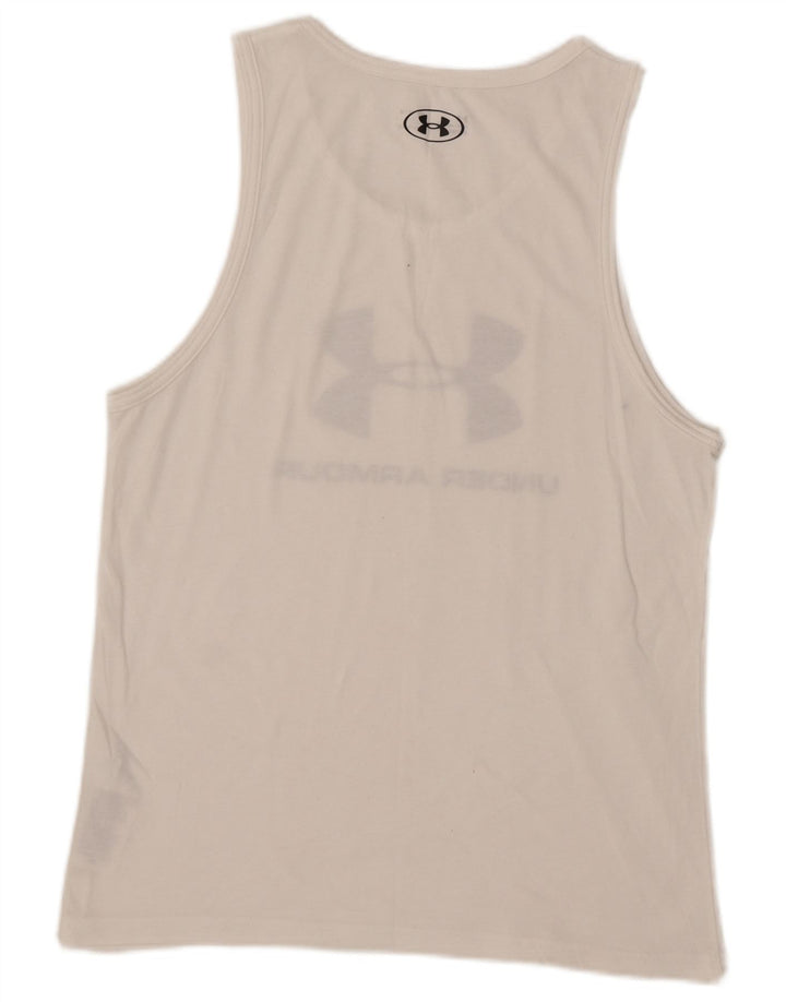 Under Armour Débardeur Heat Gear Graphic Homme Blanc Moyen Coton