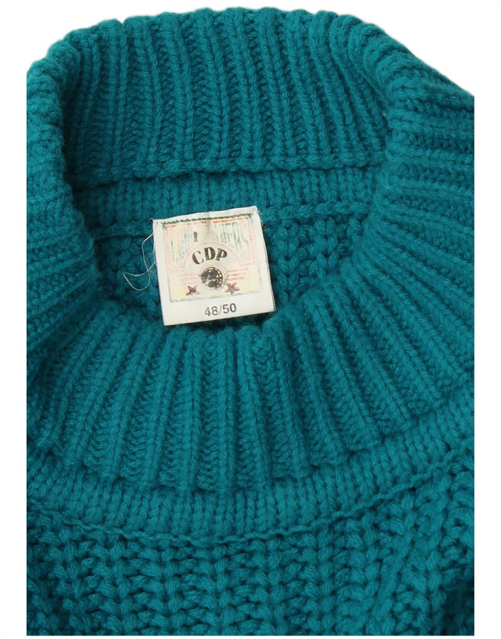 CDP Pull col roulé pour homme IT 48/50 Bleu moyen Polyacrylique