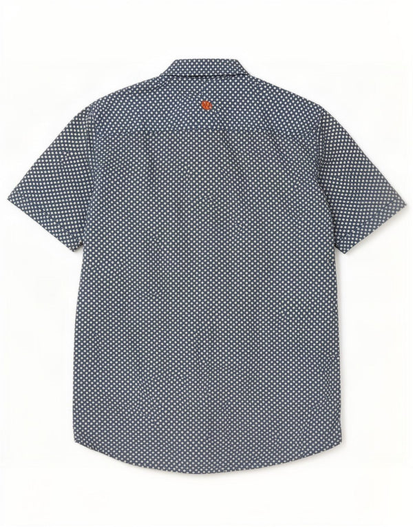 Chemise à manches courtes homme Fat Face coton à pois vert moyen