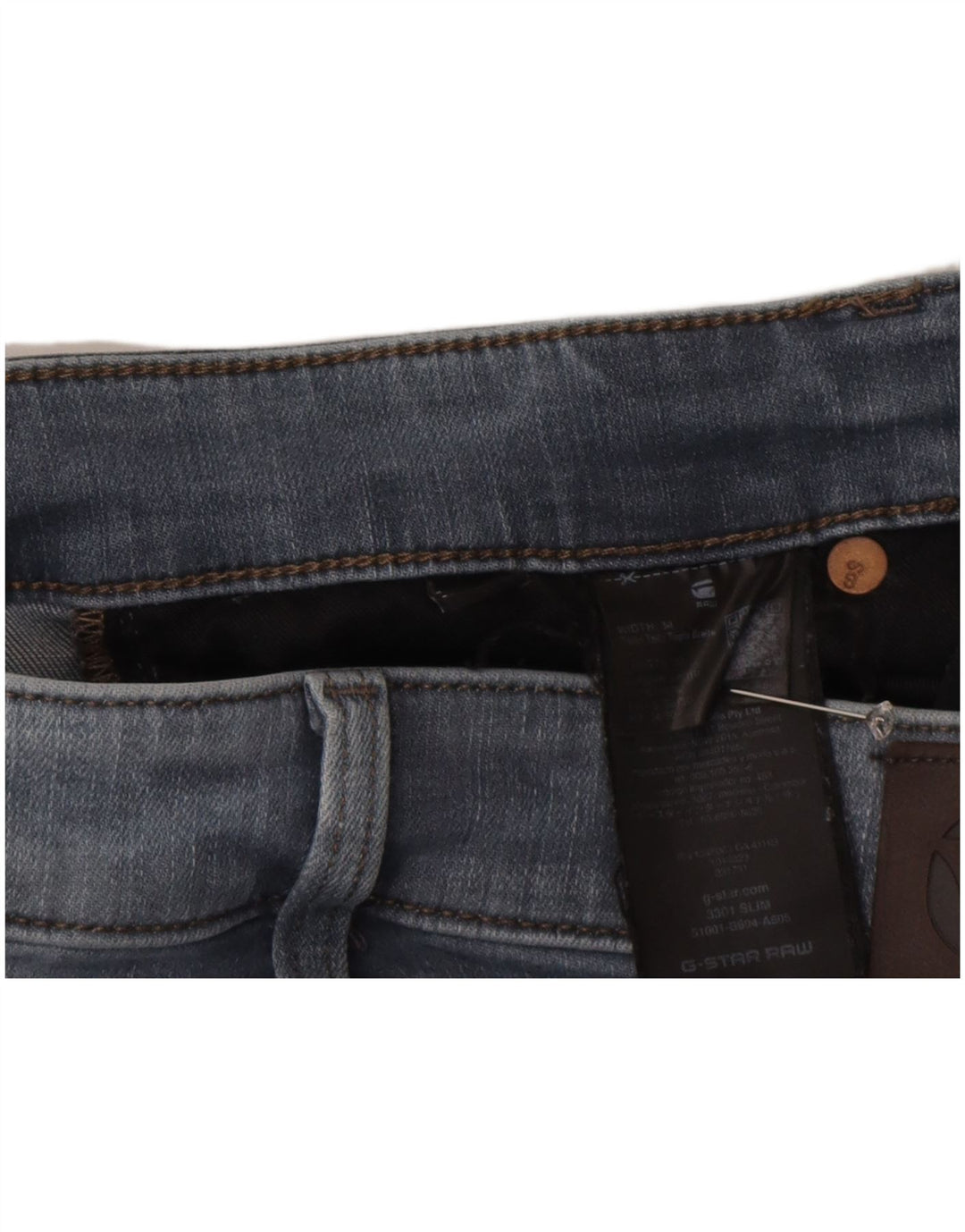G-Star Jean Slim Homme W34 L30 Bleu Polyester