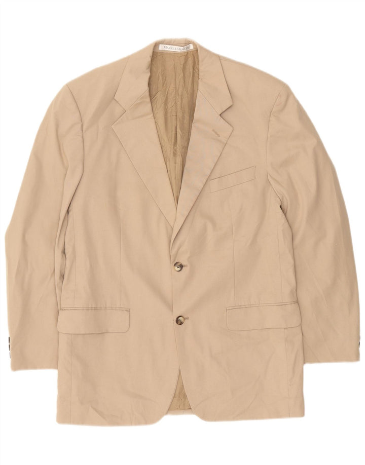 Marks & Spencer Veste blazer à 2 boutons pour homme UK 40 coton beige moyen