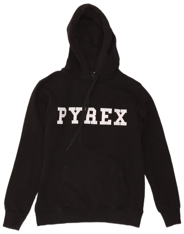 Pyrex Pull à capuche graphique pour homme Petit coton noir