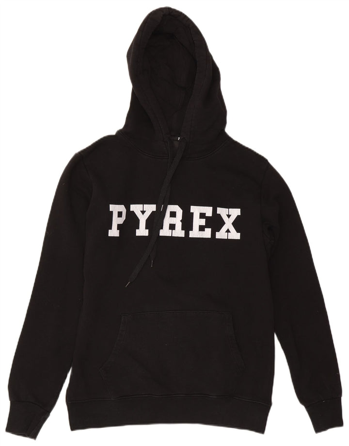Pyrex Pull à capuche graphique pour homme Petit coton noir