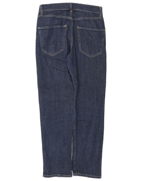 Zara Femme Jean Droit EU 36 XS W26 L28 Bleu Coton