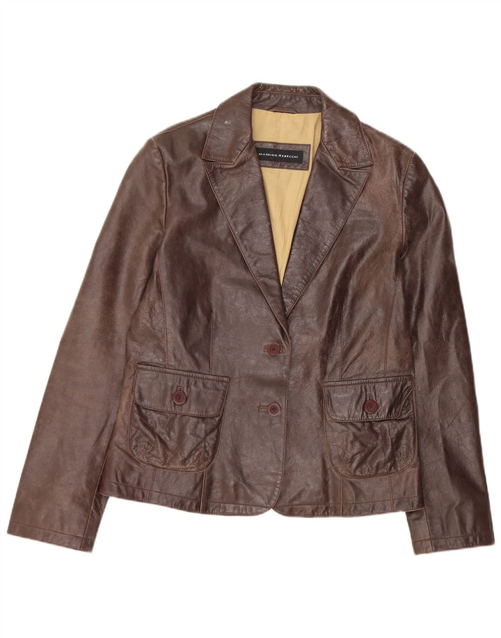 Massimo Rebecchi Veste Blazer 2 Boutons Femme IT 46 Large Marron