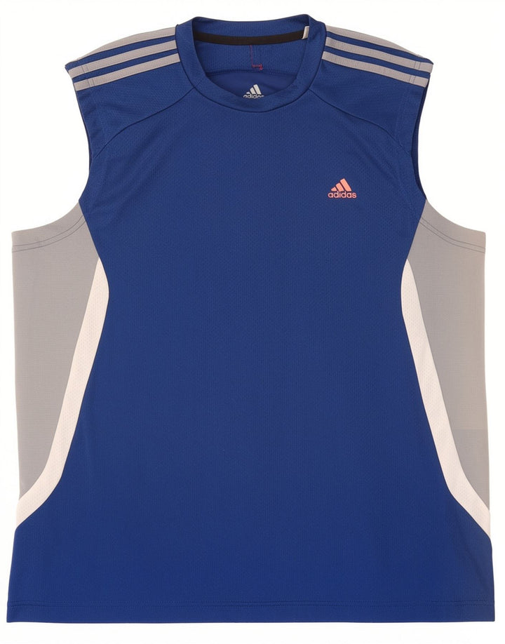Adidas Homme Climacool Débardeur Bleu Moyen Colorblock Polyester