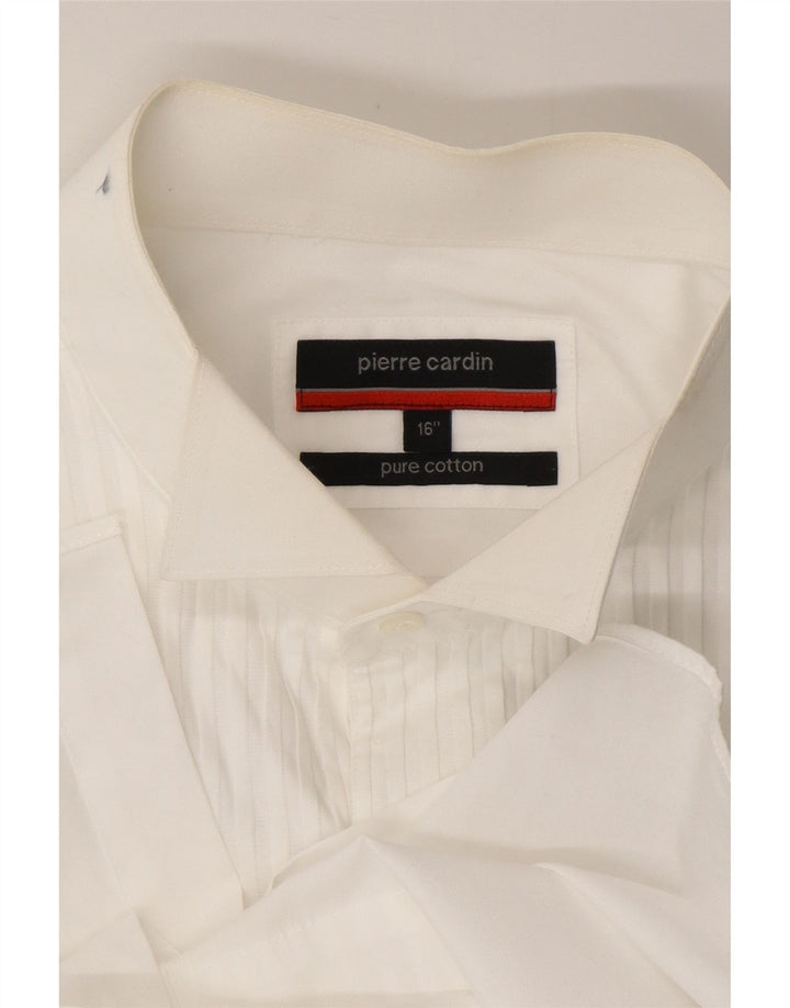 PIERRE CARDIN Chemise formelle homme taille 16 grand coton à fines rayures blanches