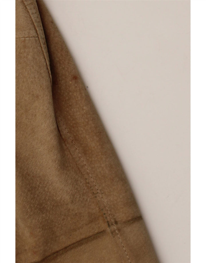 veste en daim femme vintage IT 48 XL Cuir Beige