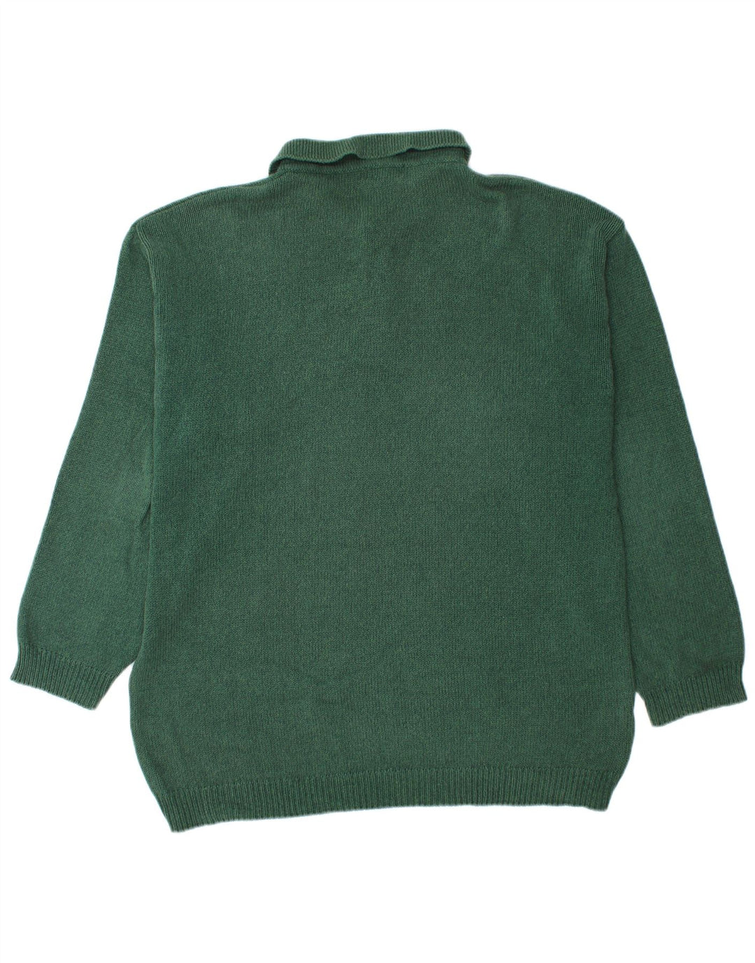 BASIC Pull col polo pour homme 2XL Vert Coton