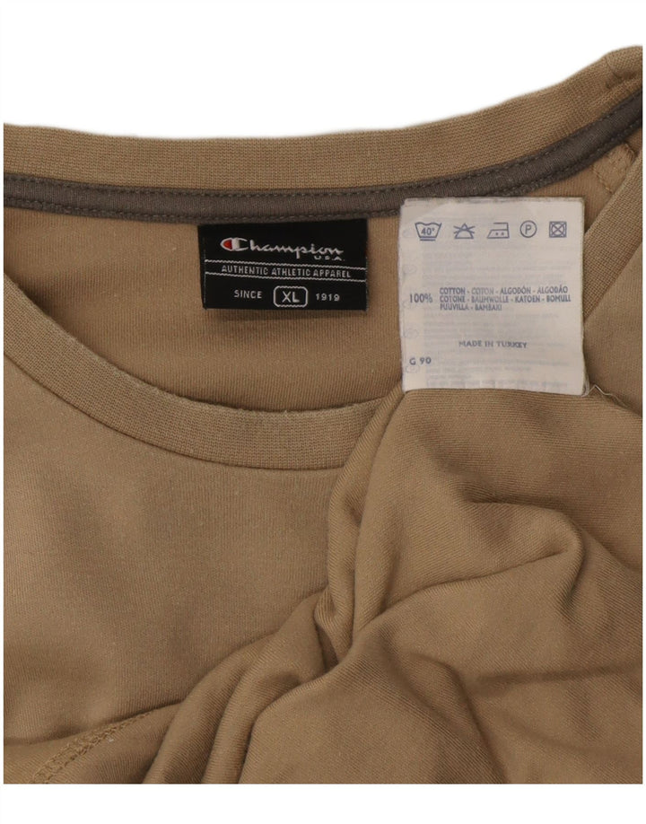 Champion T-Shirt Homme Top XL Coton Beige