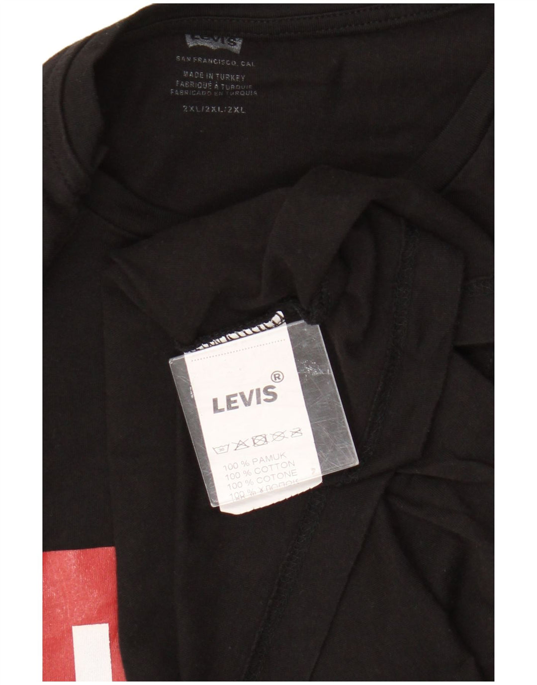 Levi's T-Shirt Graphique Top 2XL Homme Noir Coton