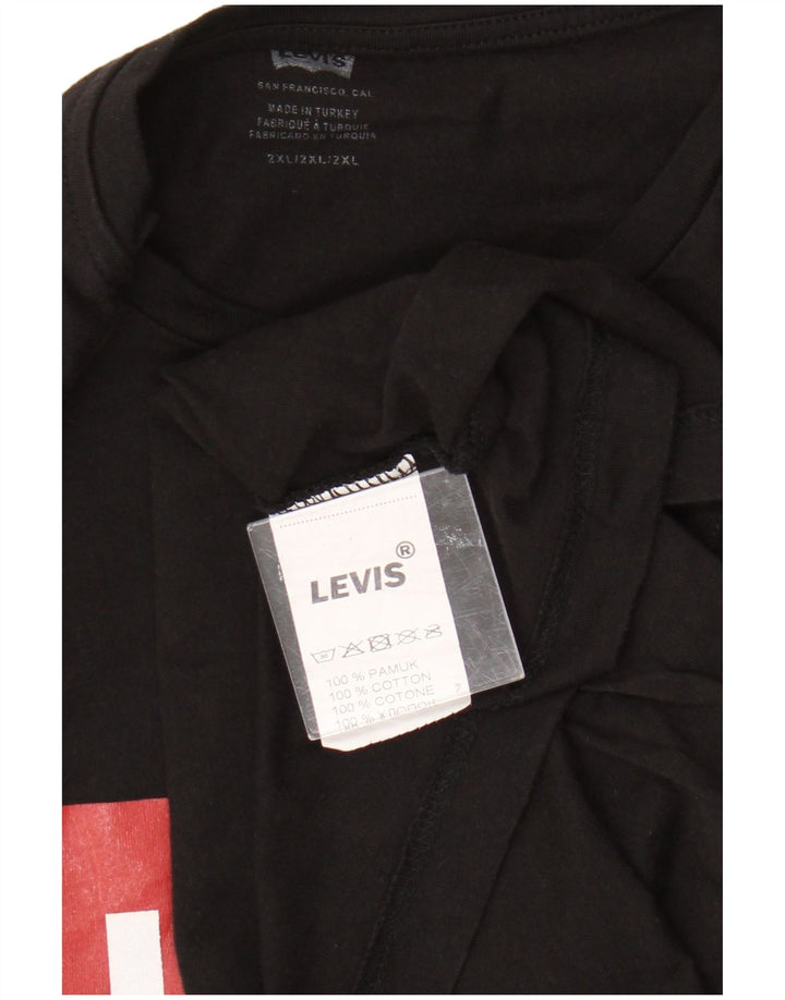 Levi's T-Shirt Graphique Top 2XL Homme Noir Coton