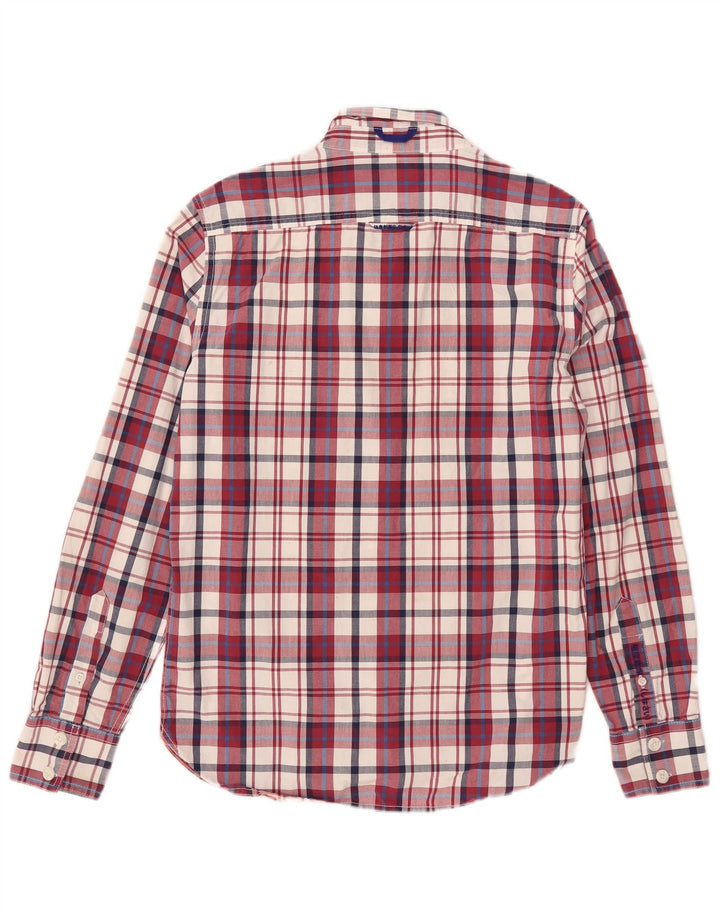 Superdry Chemise Homme Grand Carreau Rouge Coton