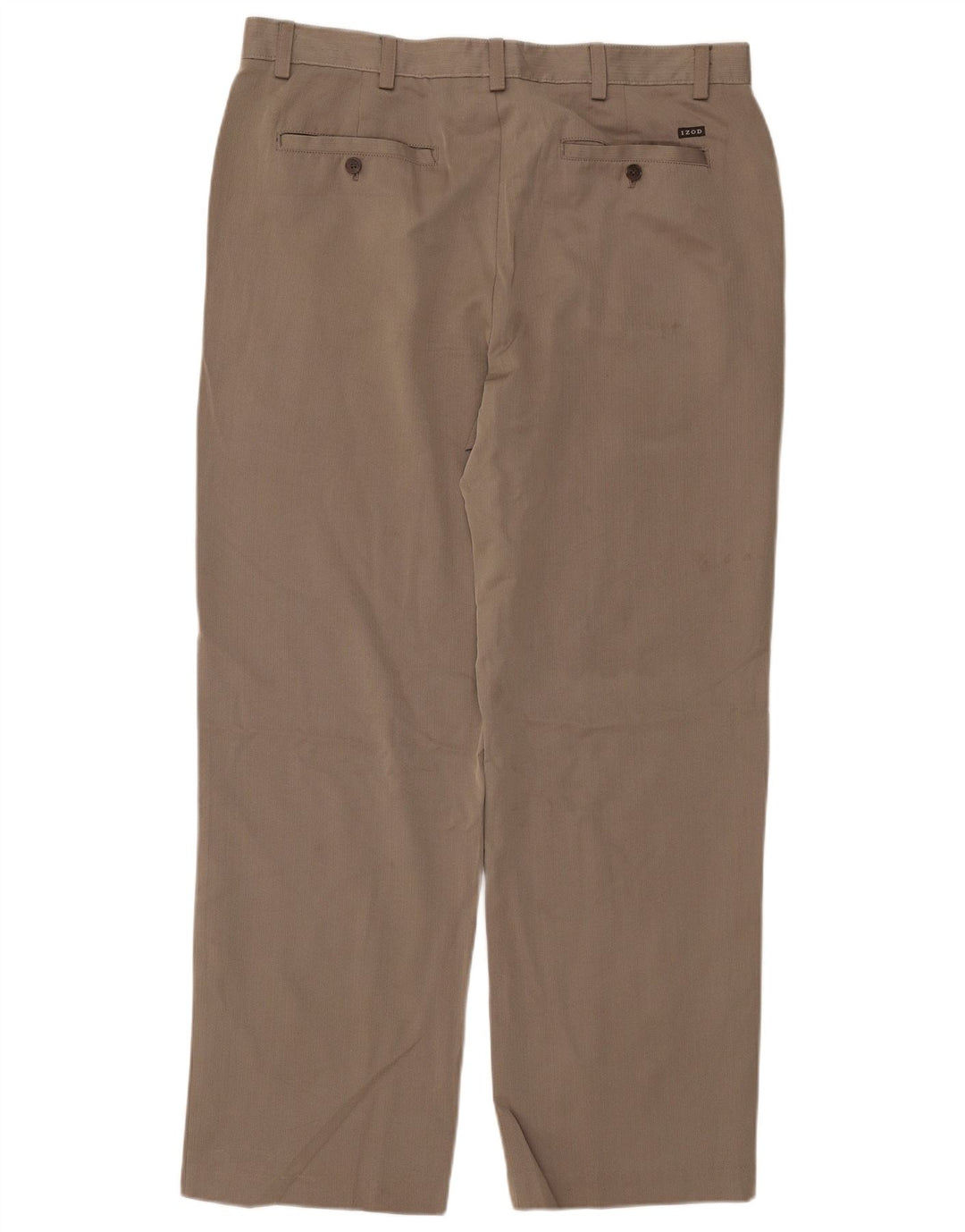 IZOD Pantalon Chino Droit Homme W38 L32 Beige Chevrons Polyester
