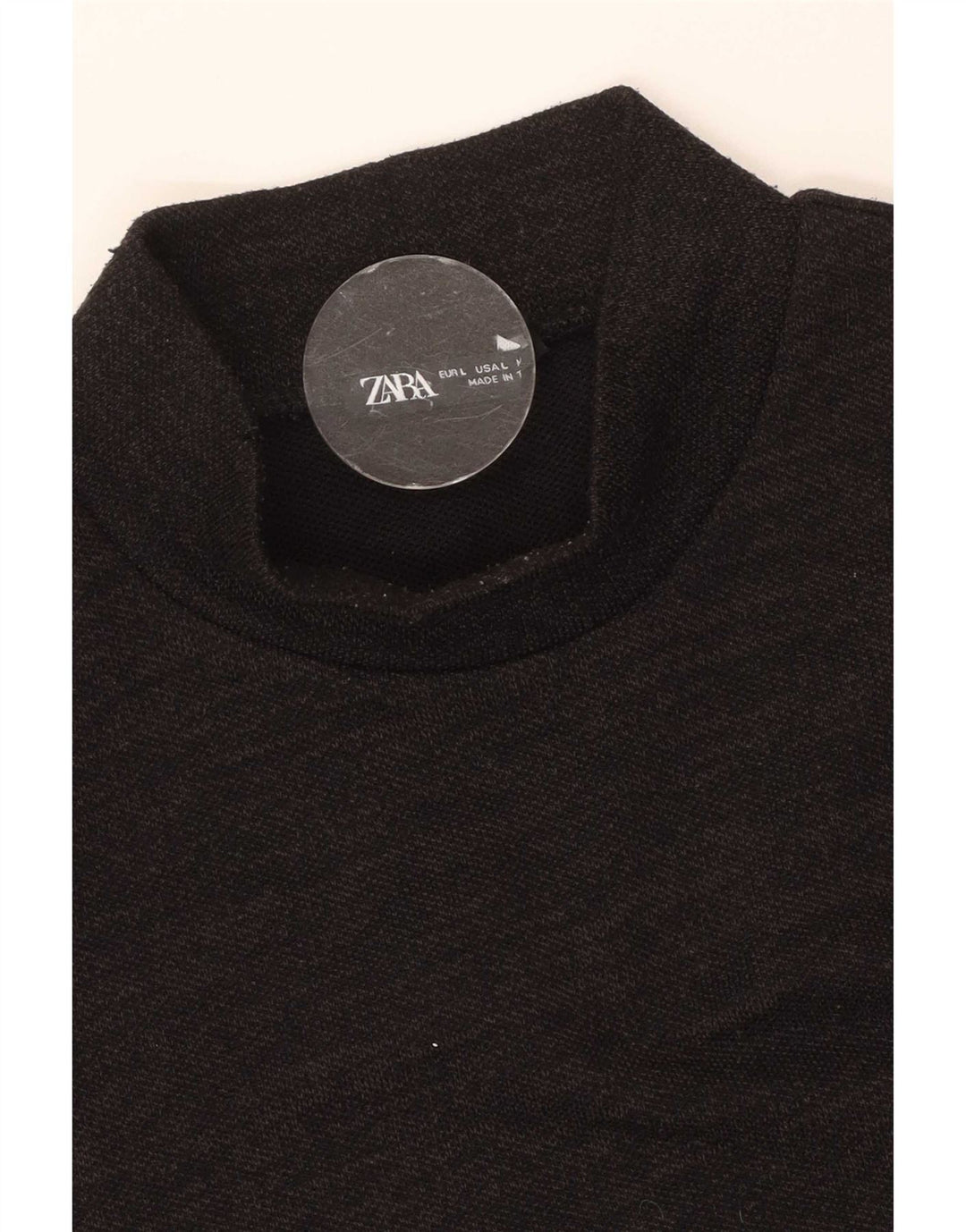 Zara Femme Débardeur UK 14 Large Noir Moucheté