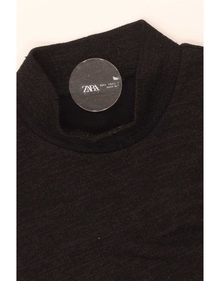 Zara Femme Débardeur UK 14 Large Noir Moucheté