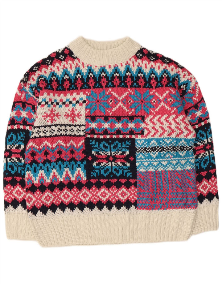 Piombo Pull col roulé pour femme UK 16 Large Multicolore