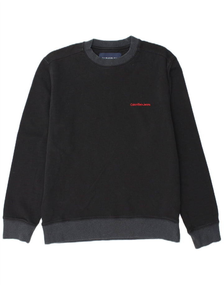 CALVIN KLEIN JEANS Pull Sweatshirt Homme Noir Moyen Coton
