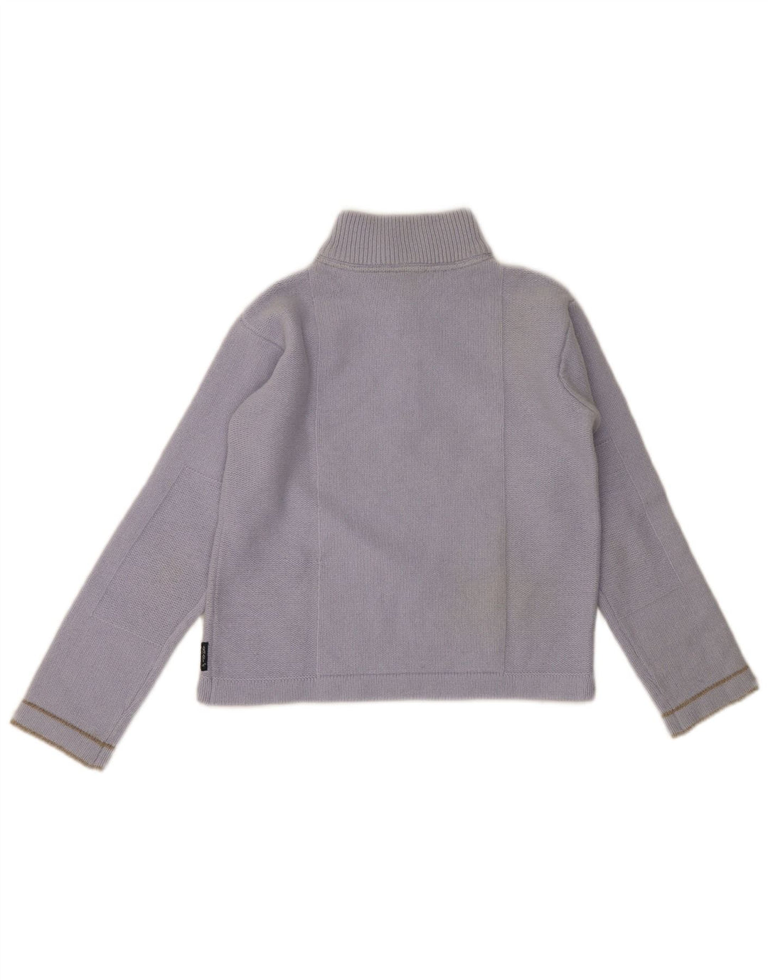 Armani Jeans Pull court à col zippé pour femme IT 42 Laine bleu moyen