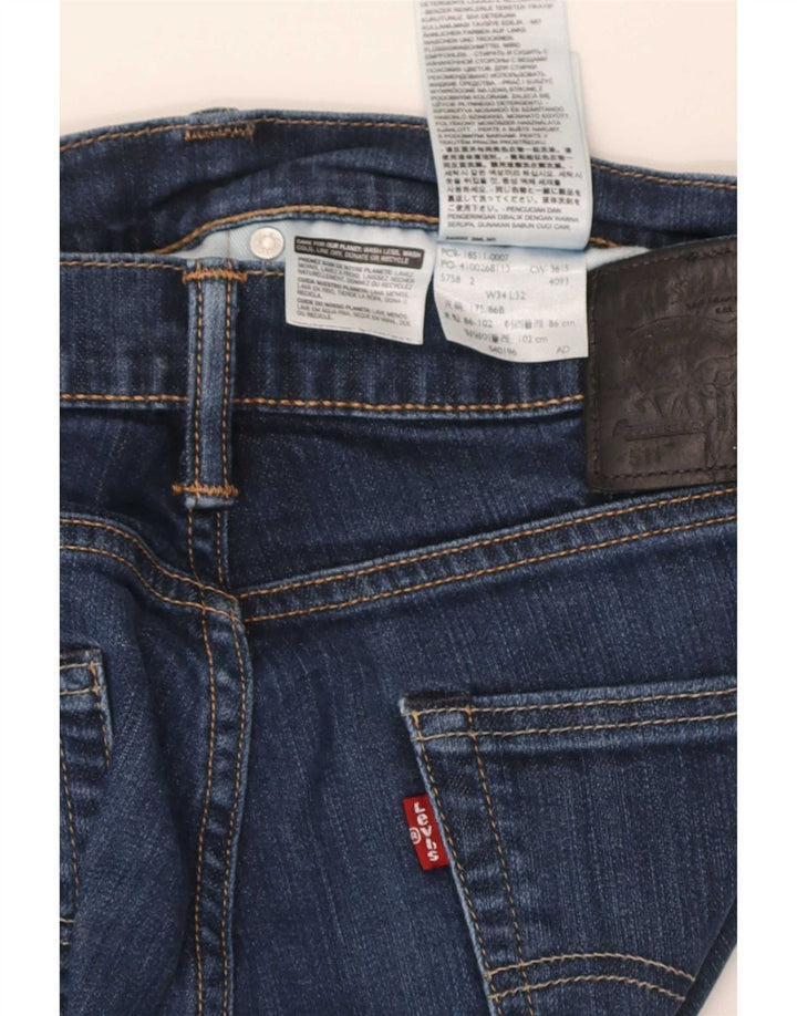 Levi's Jean Slim 511 Homme W34 L32 Bleu Marine Coton