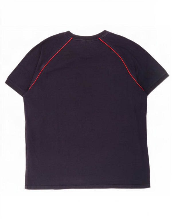Fila Mens Graphic T-Shirt Top 2XL Navy Blue Cotton