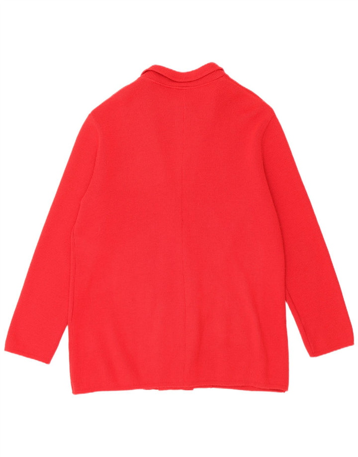 vintage Femme Double Breasted Blazer Veste UK 16 Grand Rouge