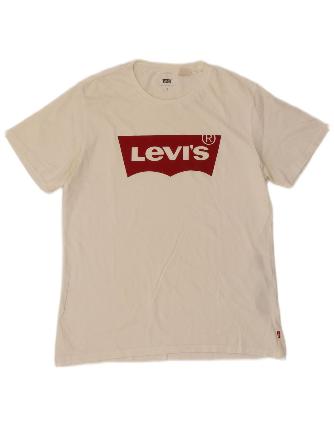 Levi's T-Shirt Graphique Homme Petit Blanc Coton