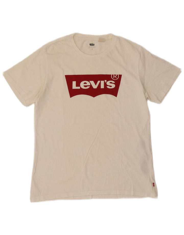 Levi's T-Shirt Graphique Homme Petit Blanc Coton