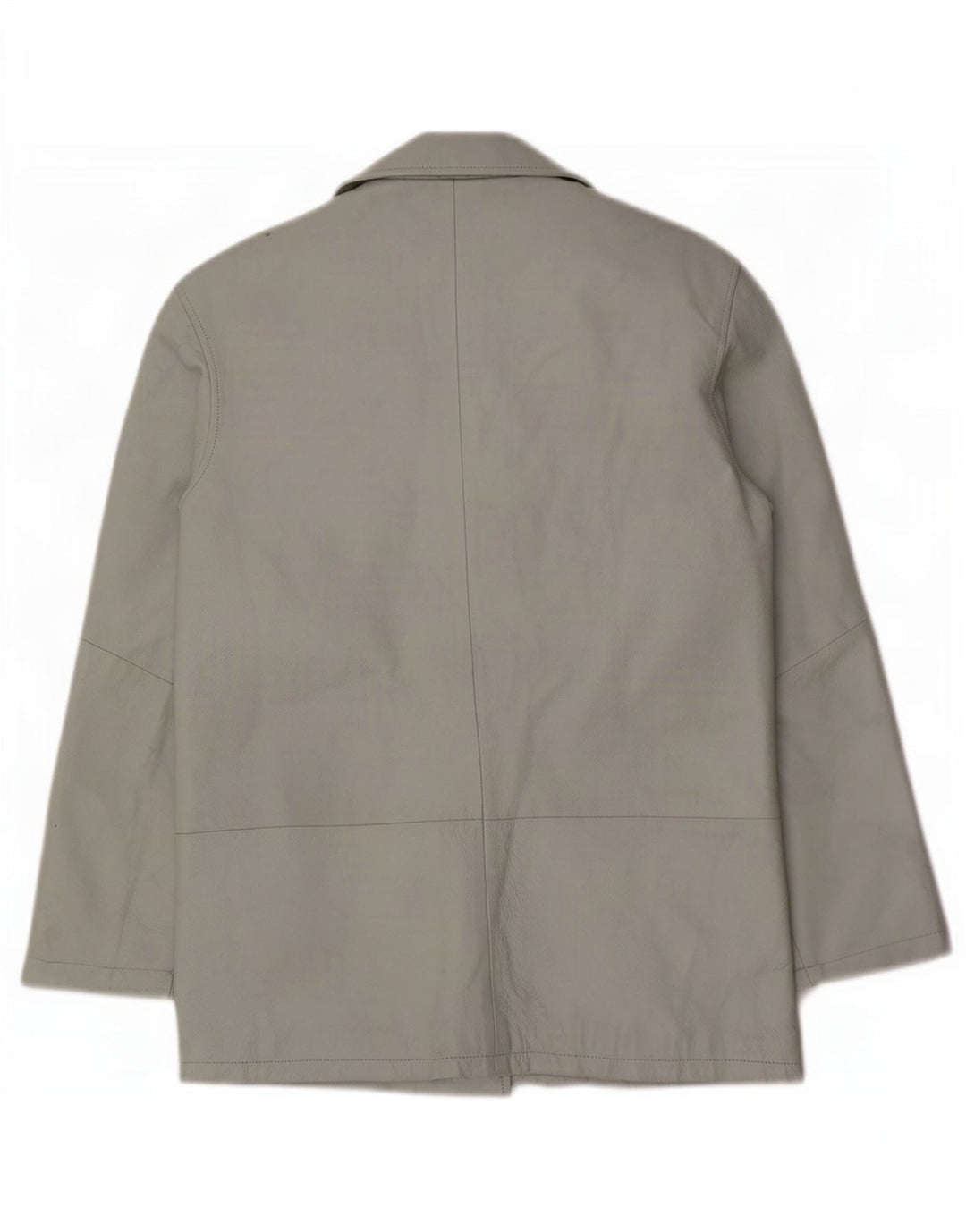 Sinequanone Veste utilitaire en cuir surdimensionnée pour femme UK 10 Petit Gris