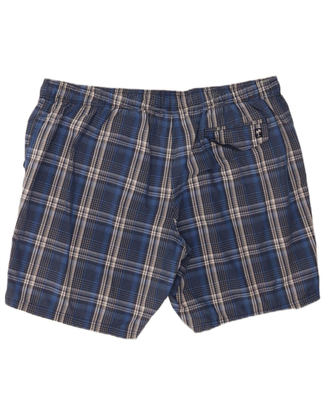 Marks & Spencer Short de bain pour homme 2XL en coton à carreaux bleu
